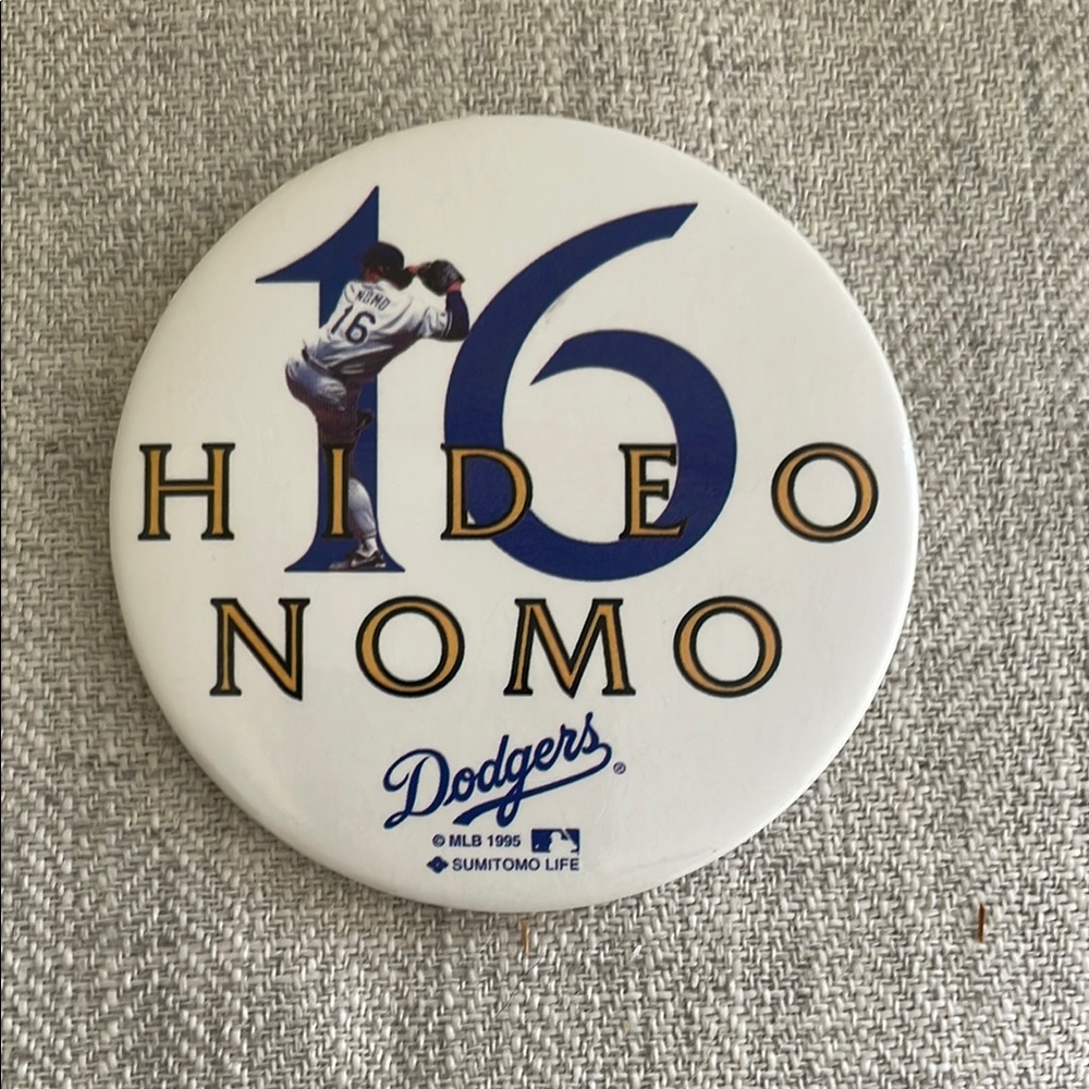 Hideo Nomo Dodgers Button